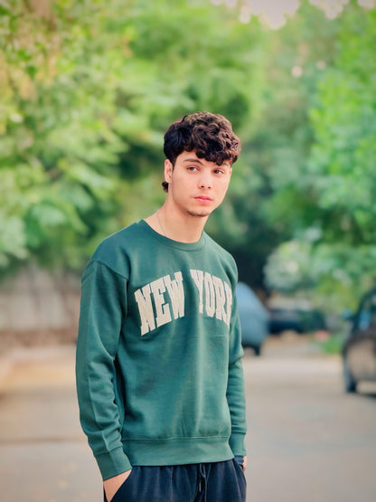 premium Green Fleece Sweatshirt