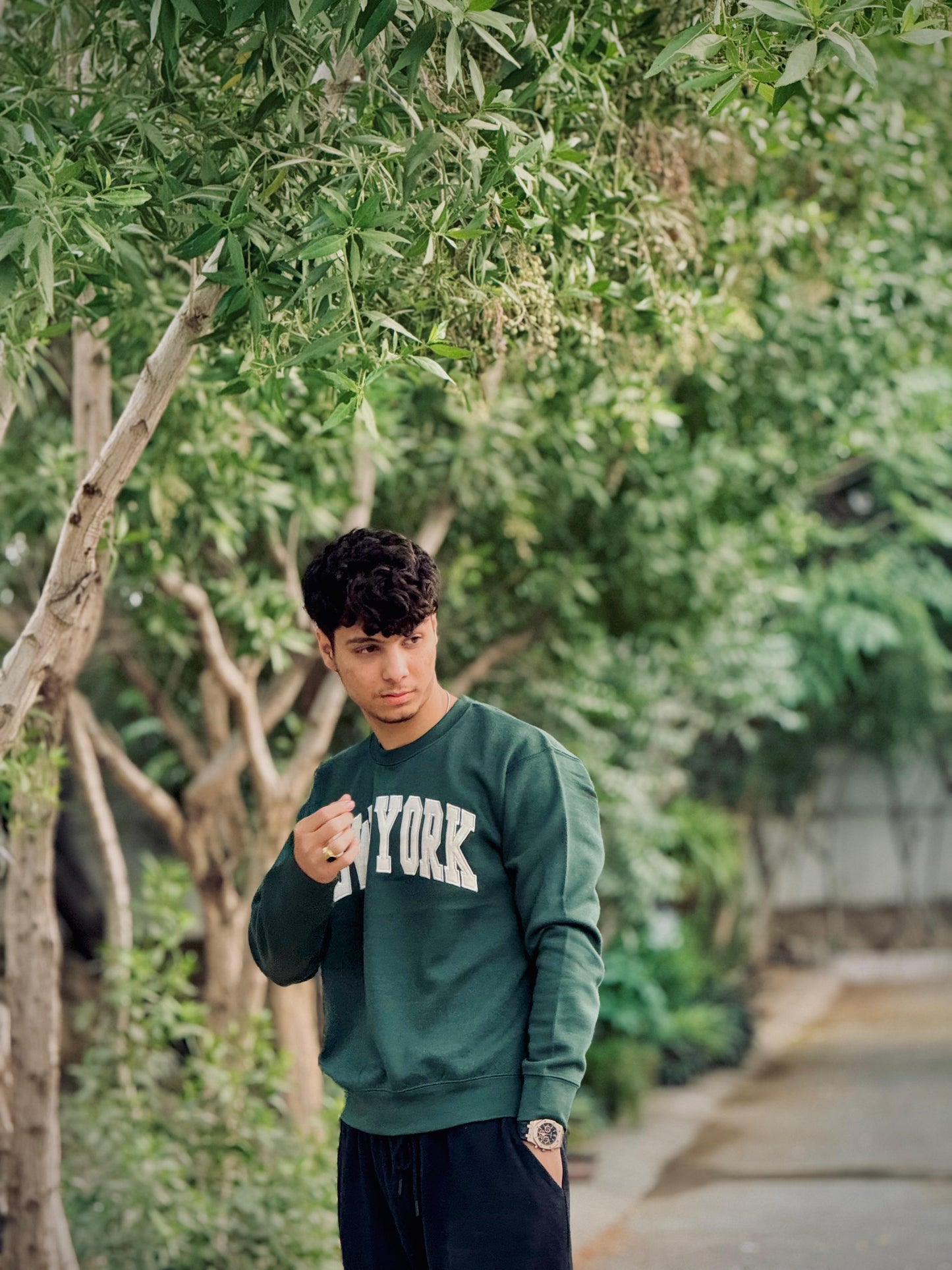 premium Green Fleece Sweatshirt